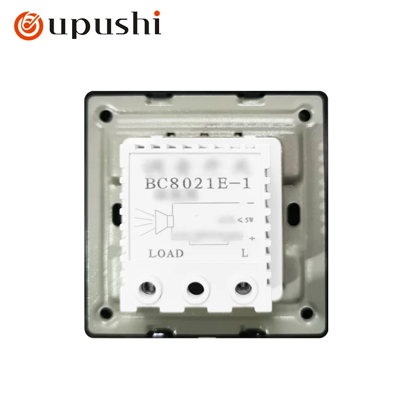 Oupushi черный одиночный переключатель управления VE-5B, бытовой одиночный выключатель освещения с розеткой