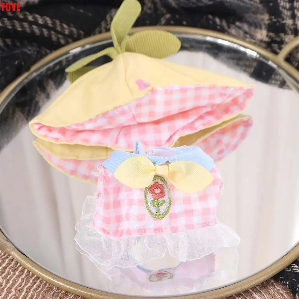 Voor 10CM pop katoenen pop rompertjes cartoon ontwerp miniatuur kleding pluche pop outfit schattige zachte katoenen mini poppenkleertjes