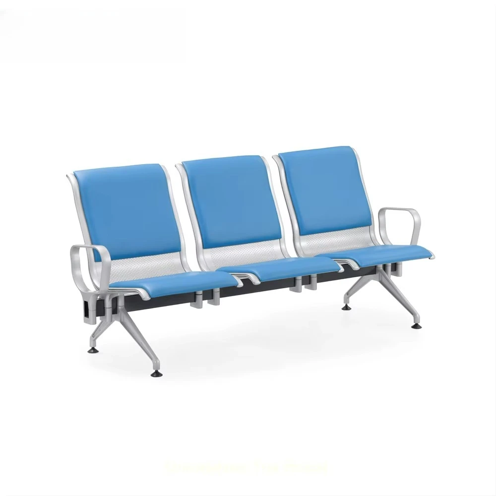 

Hospital Airport Train Station Medical Office PU Cushion 3 Seater Waiting Bench Seating Room Chair