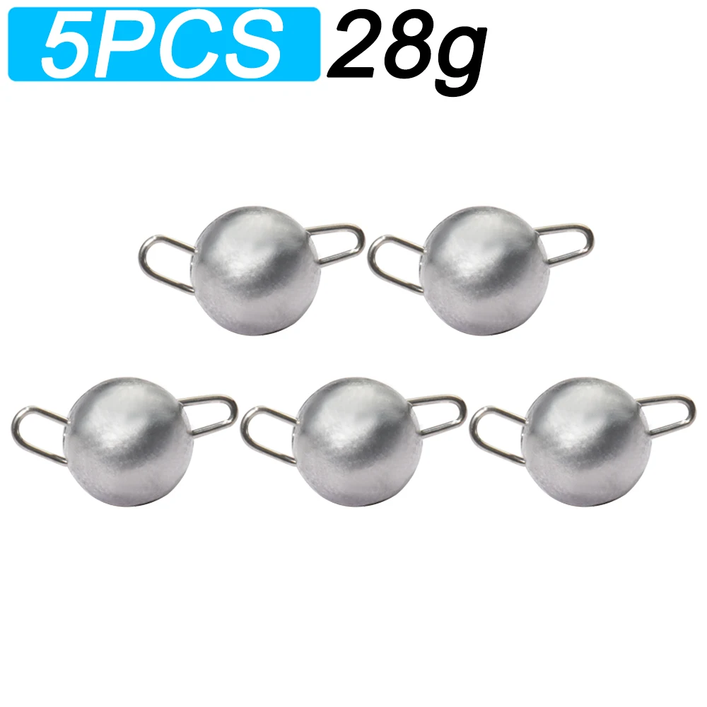 5PCS 2g 28g Angeln Gewicht Platinen Jig Kopf Tiefes Wasser mit Schwenk Runde Ball Platinen Rock angelgerät Cast Pesca Zubehör