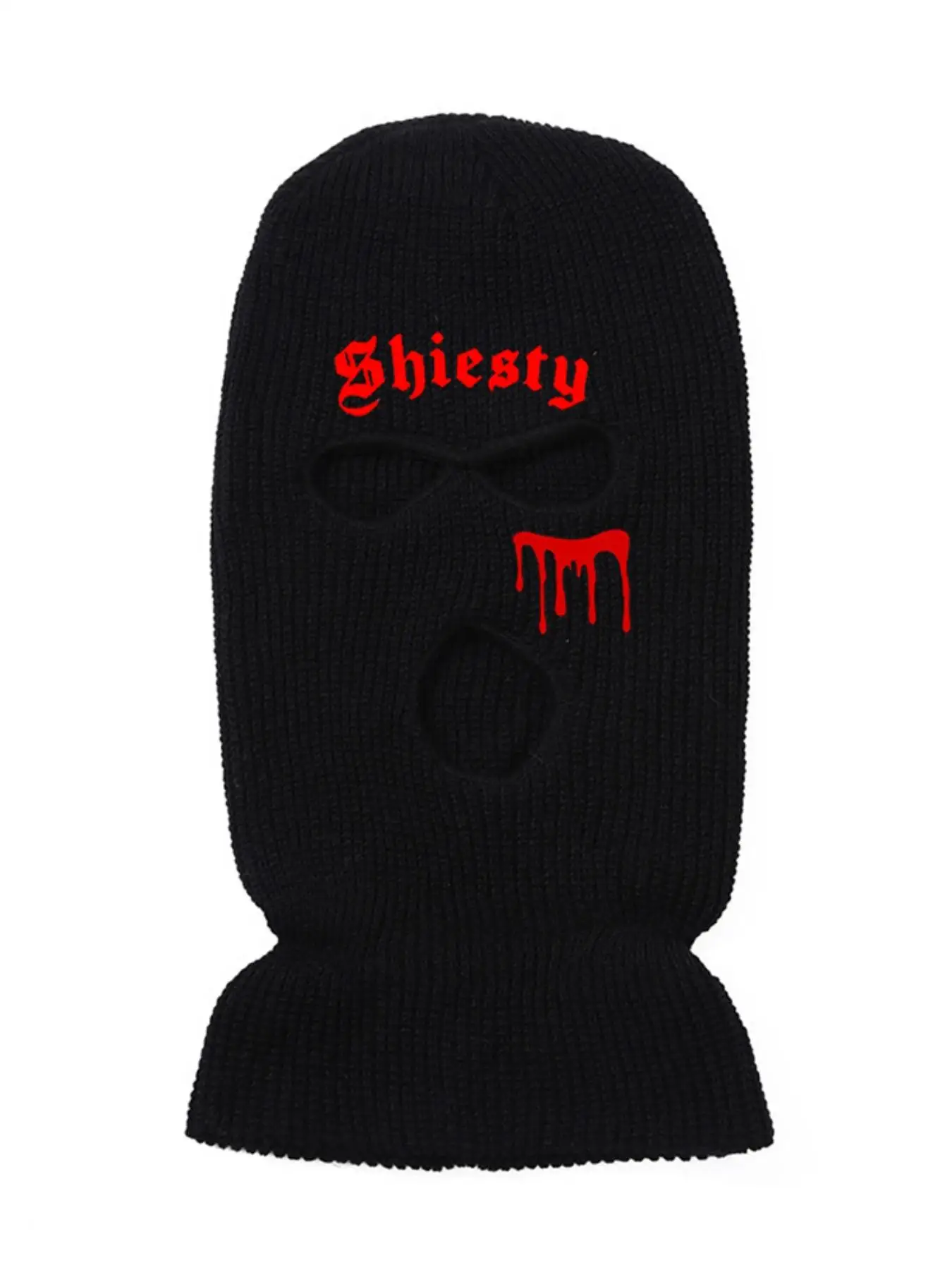 1/2 قطعة 3 حفرة قبعة محبوك كامل الوجه قناع للتزلج الشتاء بالاكلافا الدافئة محبوك قناع الوجه الكامل الرياضة في الهواء الطلق هدية الهالوين #4