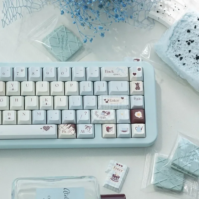 Original Sea Salt Chocolate Tema Key Caps Set, Cherry FOA Profile, Sublimação de Dye PBT, Keycaps personalizados para teclado mecânico