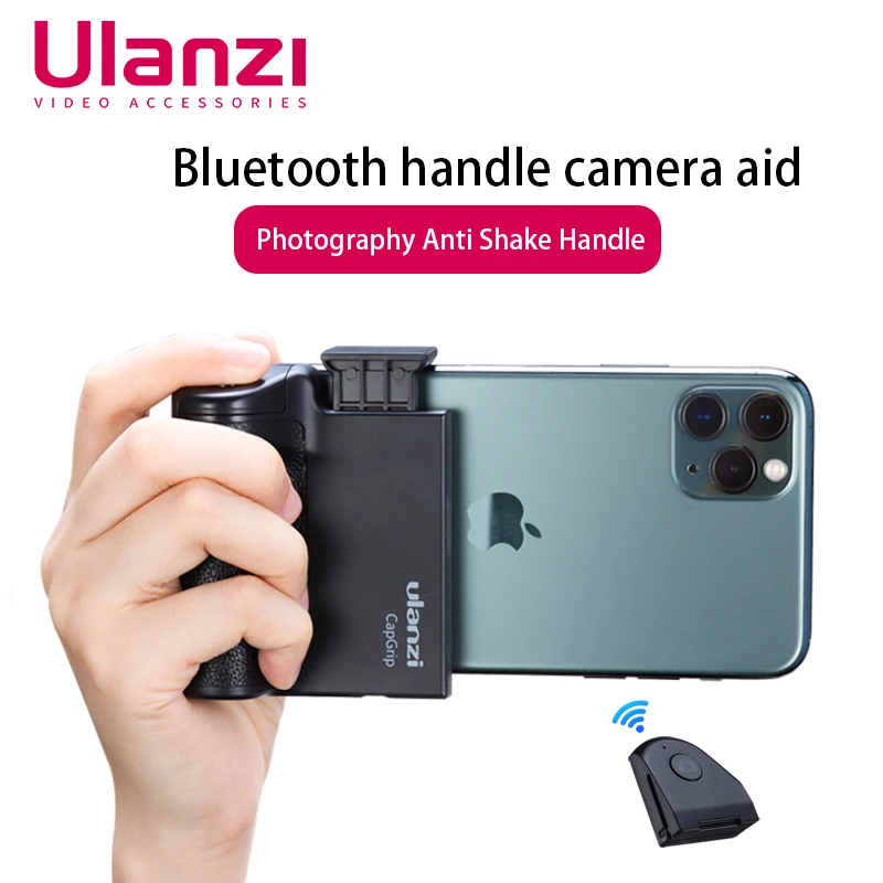 Ulanzi Bluetooth Selfie Shutter Booster for Andriod IOS Wireless Smartphone Holder Stand Stabilizer Anti-Shake