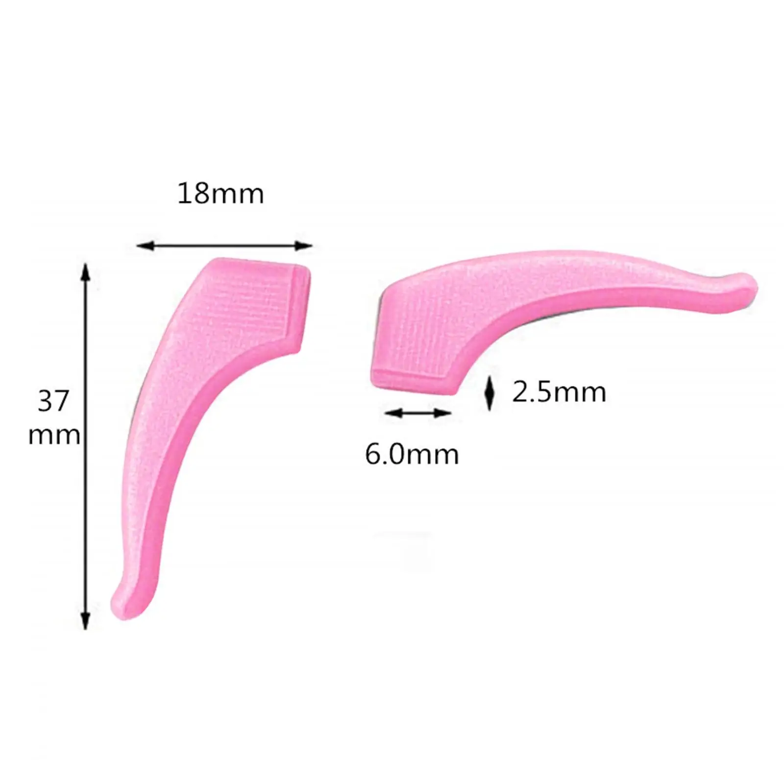 Anti Slip Eyeglass Ear Grip Hook, Óculos Confortáveis Retentores, Moda, 2pcs