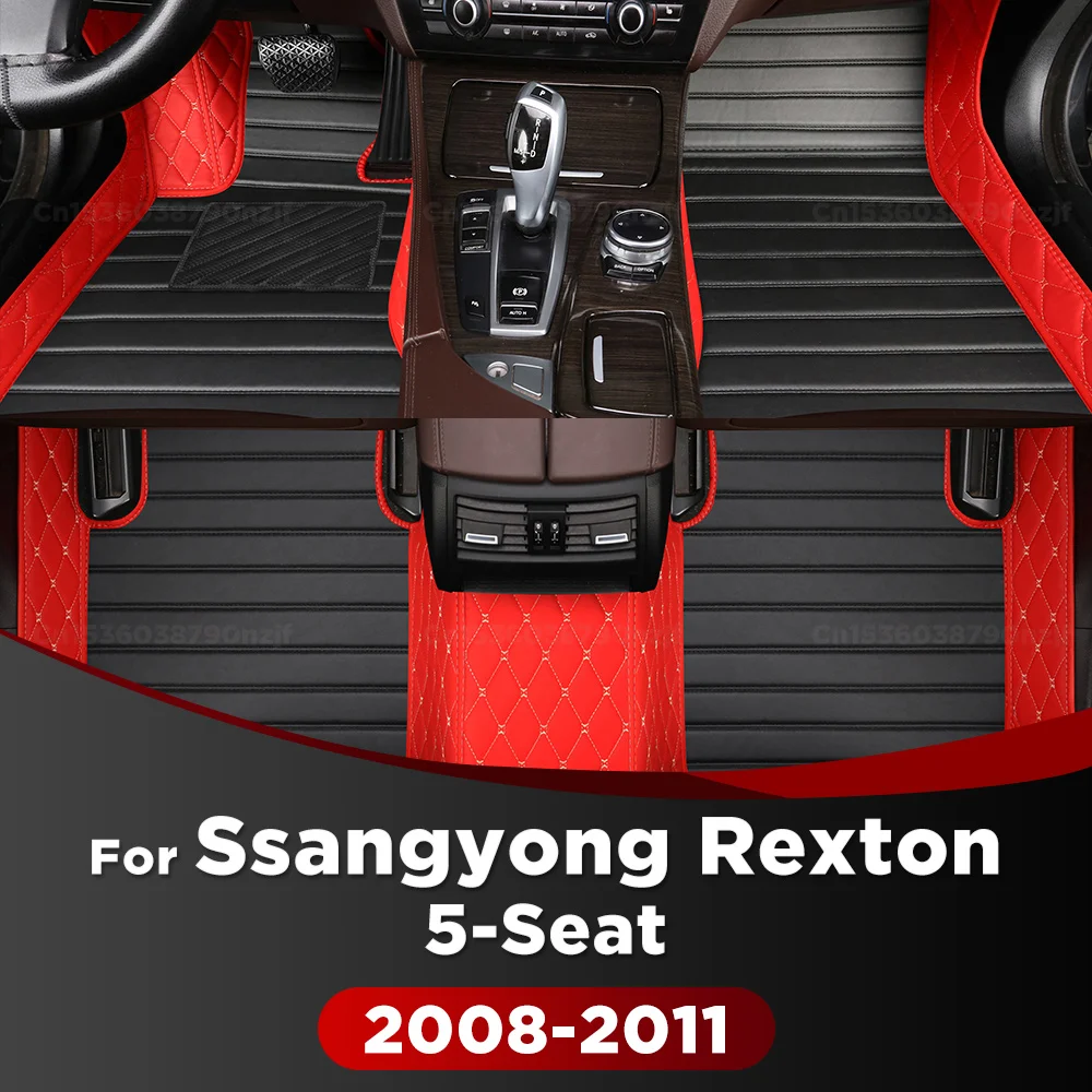 For Ssangyong Rexton 5 Seats 2008-2011 09 10 Car Floor Mats Custom Auto Foot Pads Automobile Carpet Cover Interior Accessories