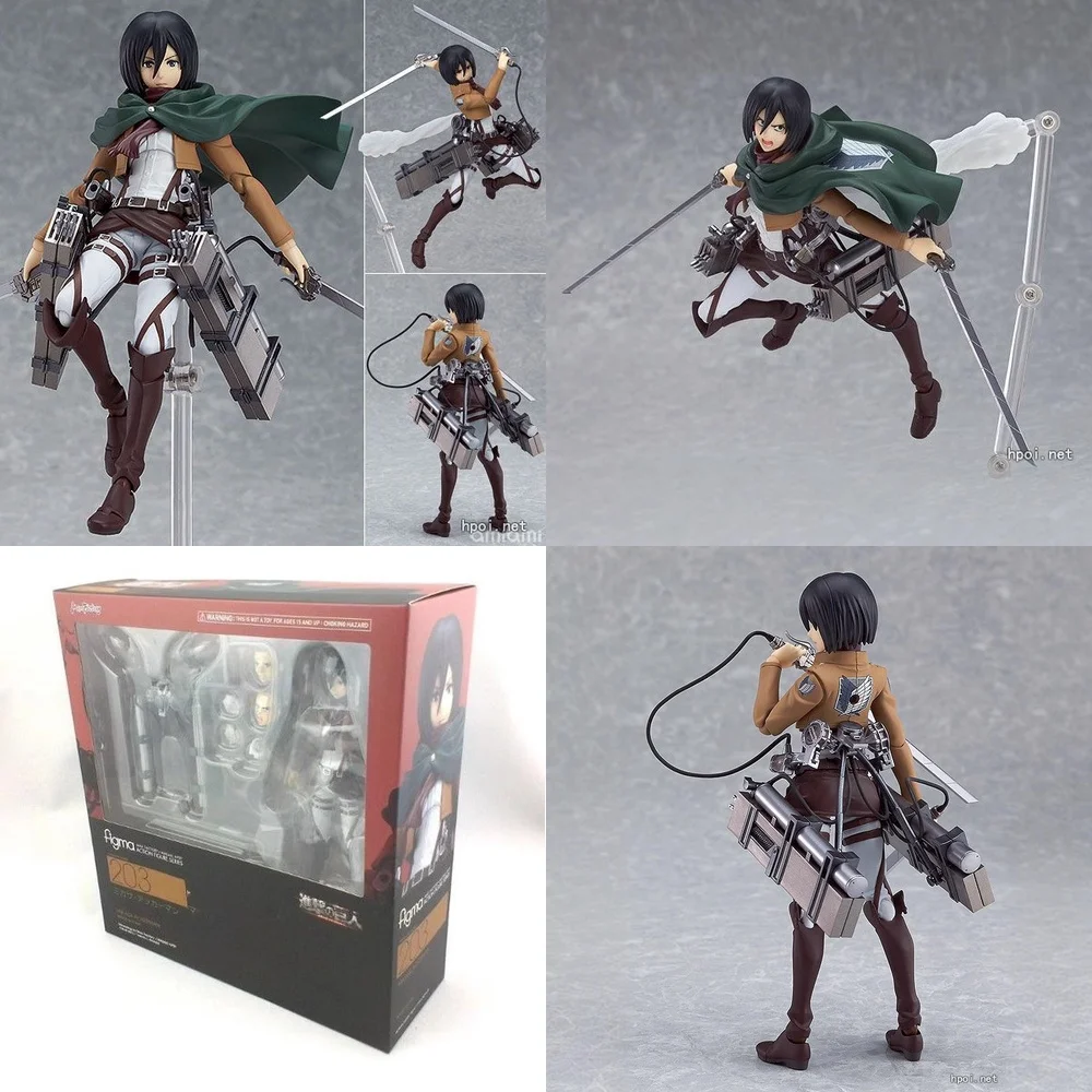 アニメ進撃の巨人ミカサアクションフィギュアコレクタブルおもちゃディスプレイモデルデスクトップ装飾誕生日クリスマスギフト