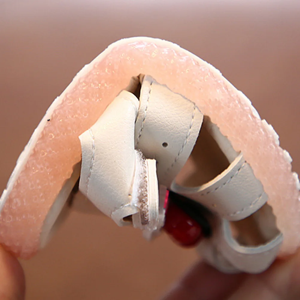 1 par crianças sandálias de verão padrão cereja sapatos de fundo macio para meninas da criança respirável resistente ao desgaste sandálias da menina do bebê