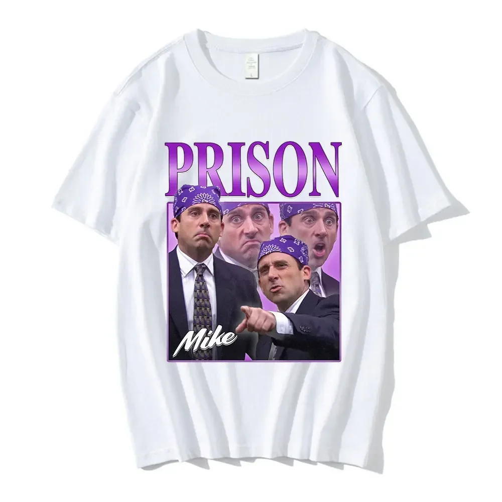 Prison Mike Michael Scott Homage The Office T-shirt Tv Series Dwight Schrute Jim Halpert Short