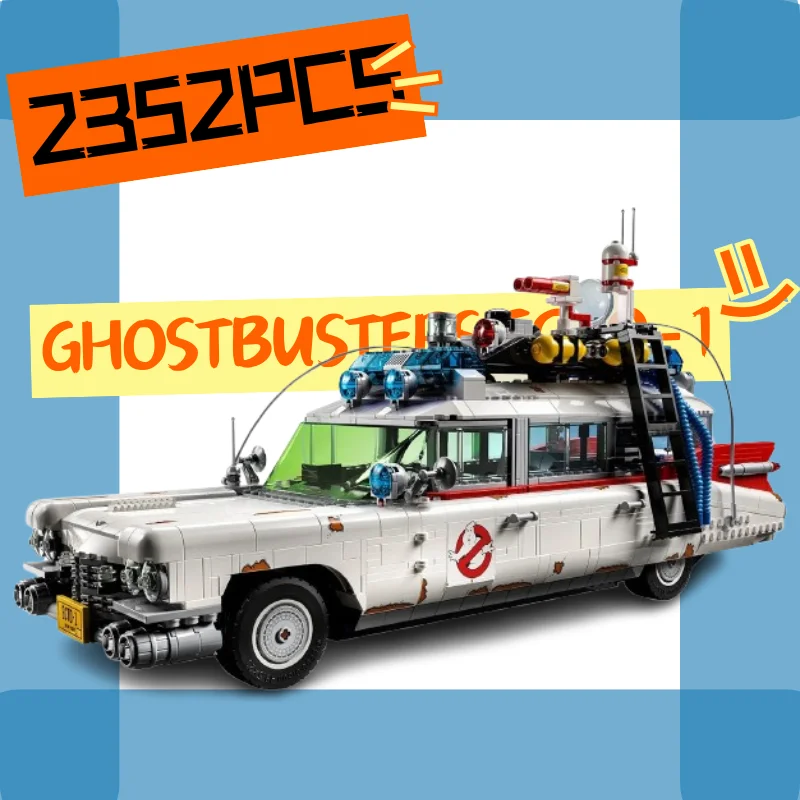 10274 Ghostbusters ECTO-1 Kreativer Fahrzeugbaustein 2352-teiliges Modellauto-Set, Spielzeug,