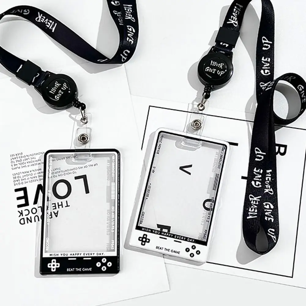 Card Holder Fashion Display Student Card Protector with String Transparent Photocard Holder Student Supplies Card & ID Holder