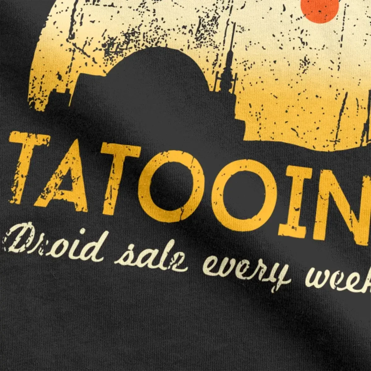 Visit Tatooine T Shirt for Men Pure Cotton Vintage T-Shirt Crew Neck Tee Shirt Short Sleeve Tops Unique