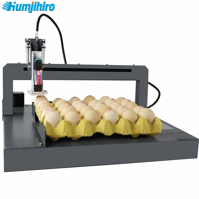 

HUMJIHIRO Egg Inkjet Printer 12.7MM Online Thermal Inkjet Printer for Egg QR Barcode Variable Date Expiry Date Number Logo