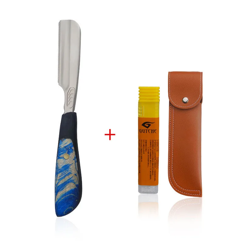 Парикмахерская бритва, стилист, винтажный скребок, держатель для бритвы и лезвий, ручка, держатель для бритвы, подарок