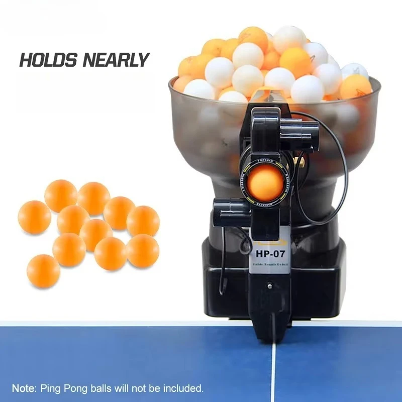 Table Tennis Automatic Ball Server Machine, Ping Pong Robot with Multi-Rotation & Variable Drop Points