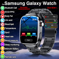 2025 New For Samsung Galaxy ECG+PPG Watch 7 Uric Acid Blood Pressure Body Analysis SmartWatch HD Call Men Watches Health Clock