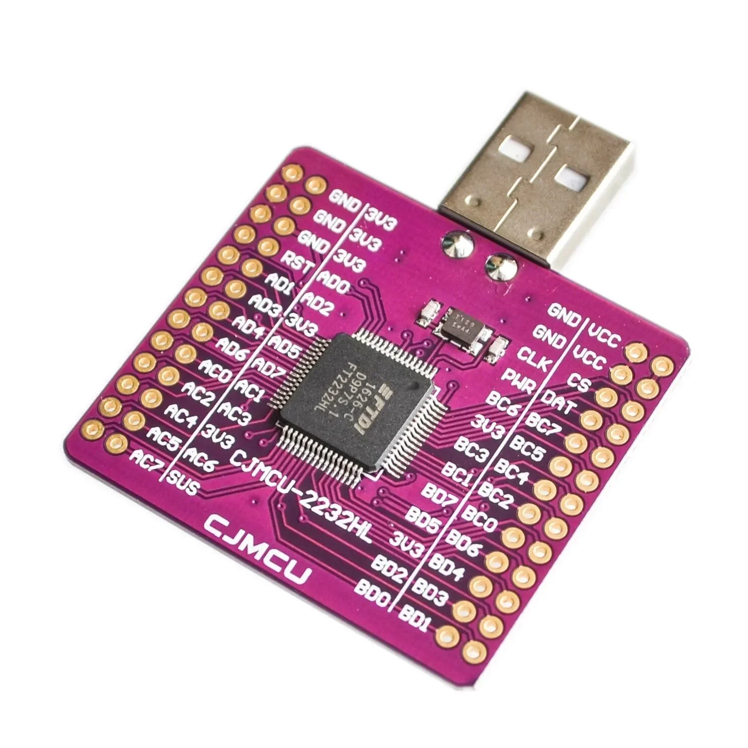 MCU-2232 FT2232HL USB TURN UART/FIFO/SPI/I2C/JTAG/RS232 module external memory