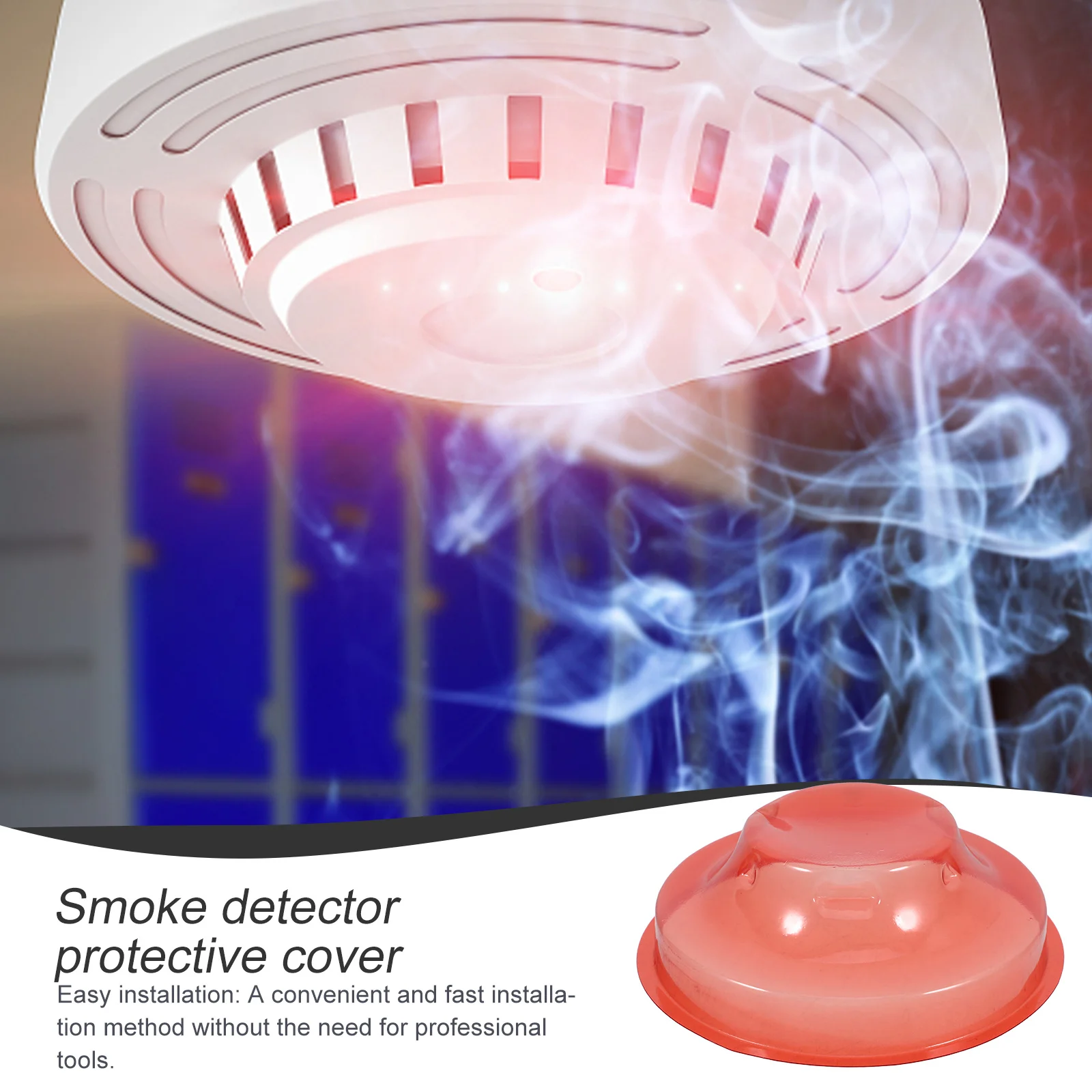 

2pcs Smoke Cover Smoke Sensor Protection Cap For Cooking Baking Reusable Fire Alarm Guard Plastic Decorative Cover