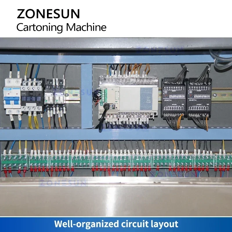 ZONESUN Automatische vertikale Kartonmaschine, Kartonversiegelung, Verpackungsausrüstung, umgekehrte Tuck-Karton-Sternrad-Paket ZS-MSZH50L