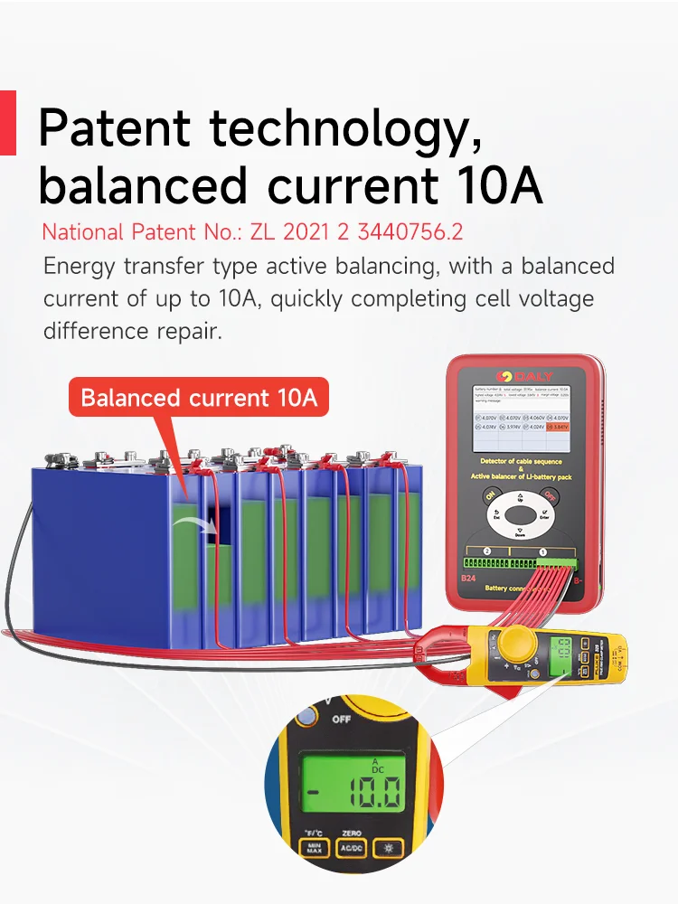 DALY SMART BMS Li-lion/LifePo4 3~24s Equalizer and Detector of Cable Sequence