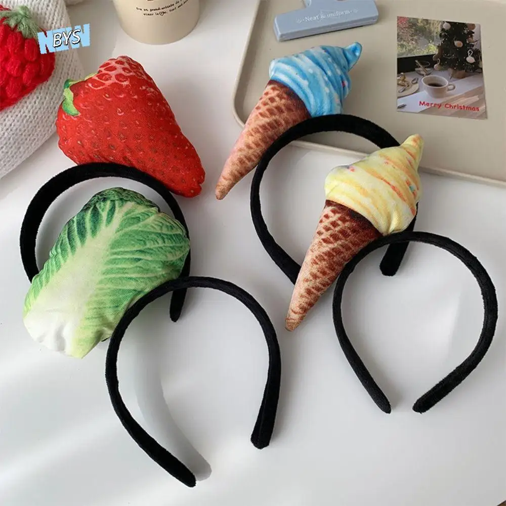 Funny Kawaii Simulated Food Hair Hoop Headwear Tomato Fruits Headband Potato Banana Vegetable Hair Bands Female/Girls