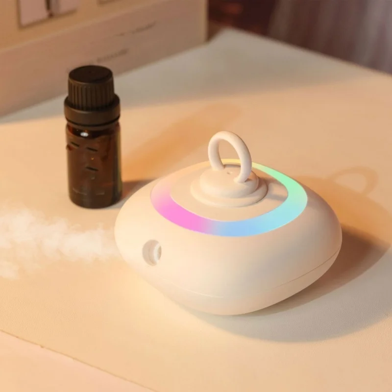 Aromatherapy Machine, Rechargeable Essential Oils Diffuser Desktop Automatic Fragrance Sprayer With Rotating Colorful Light