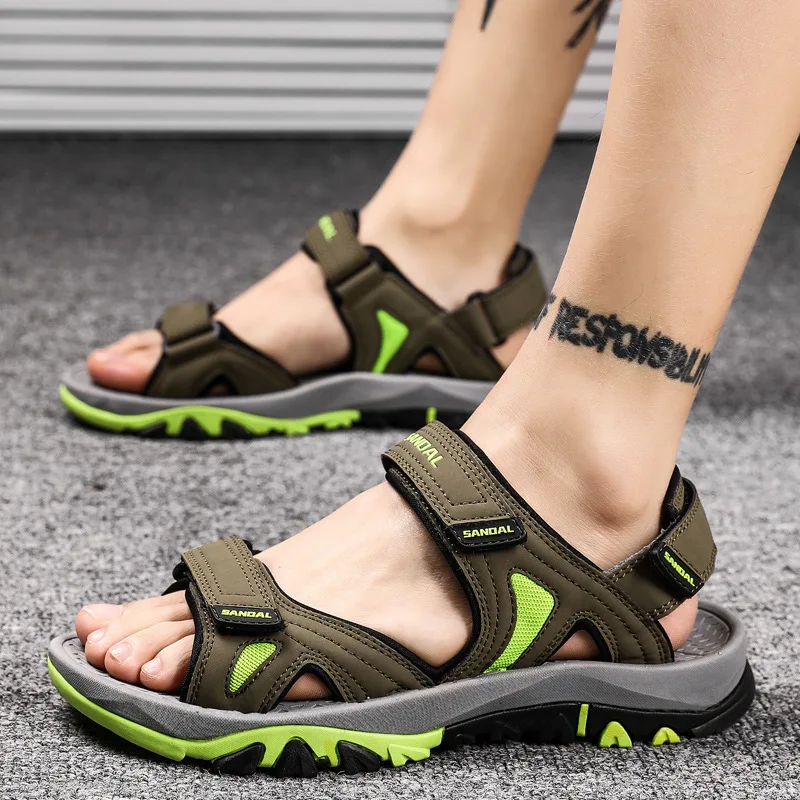 Large Size Men Sandals Sports Summer 2022 Trendy Outdoor Leisure Beach Holiday Wear-resistant Breathable Designer Male Shoes