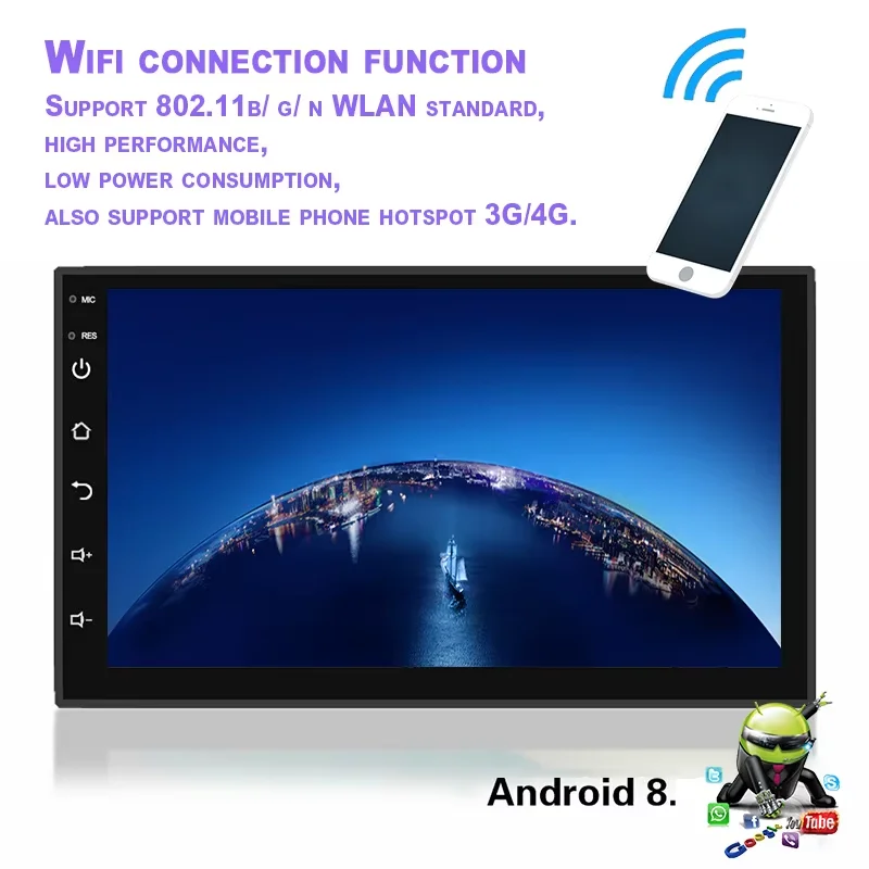 

Touch Screen Mirrorlink 2 Din MP5 Player Car Stereo Radio Universal Bluetooth 7" Mirrorlink Android