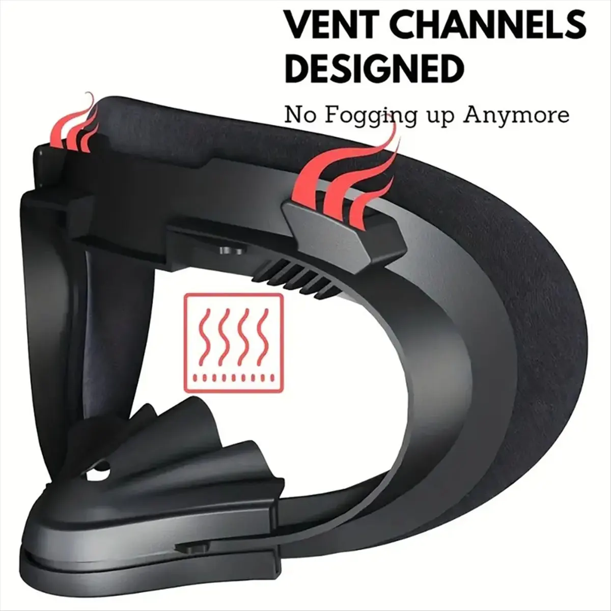 Breathable Face Mask Replacement for 2 Interface Bracket Foam Pad 3in1 with Joystick Caps for Quest2