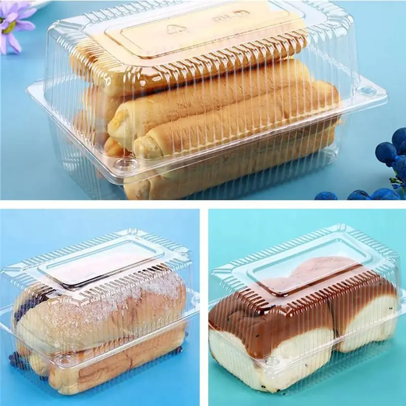 New Shown-100 Pieces Cake Slice Boxes Individual, Cake Boxes For Cake Portions, 7.3 Inch Food Takeaway Containers For Muffin,Sal
