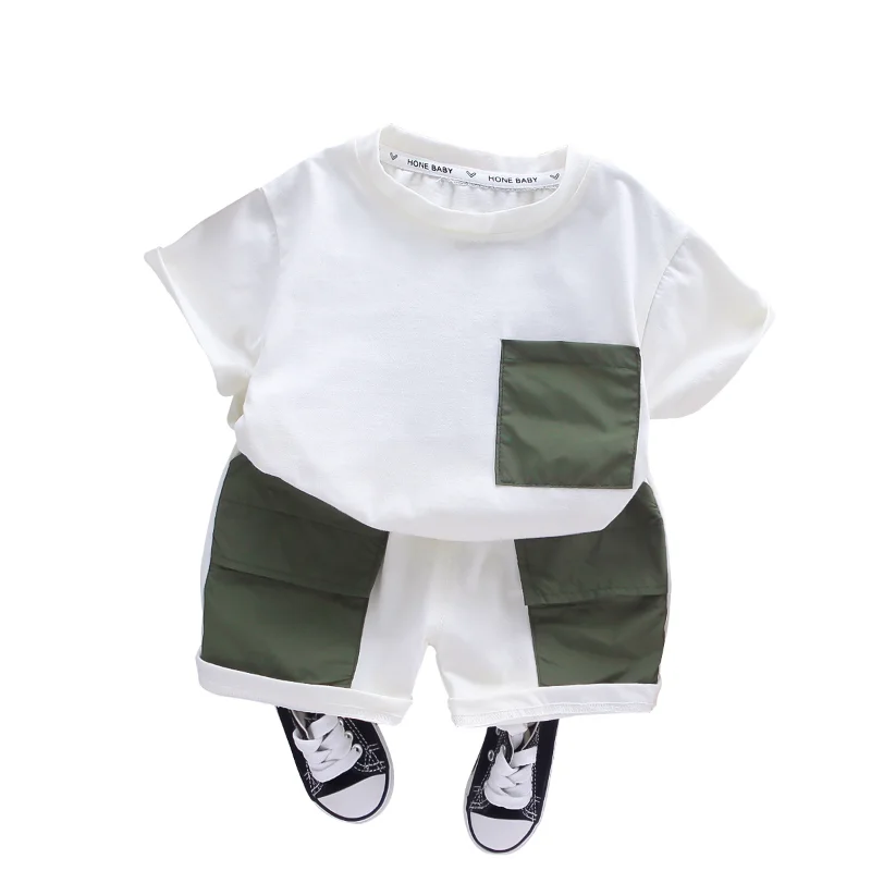 

New Summer Baby Boys Clothes Suit Children Short Sleeved T-Shirt Shorts 2Pcs/Sets Infant Casual Cartoon Costume Kids Tracksuits