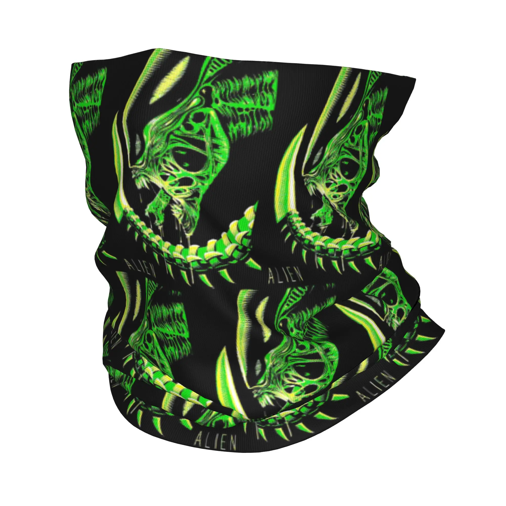 Alien Xenomorph Bandana Neck Cover Printed Magic Scarf Multifunction Balaclava Outdoor Sports Unisex Adult