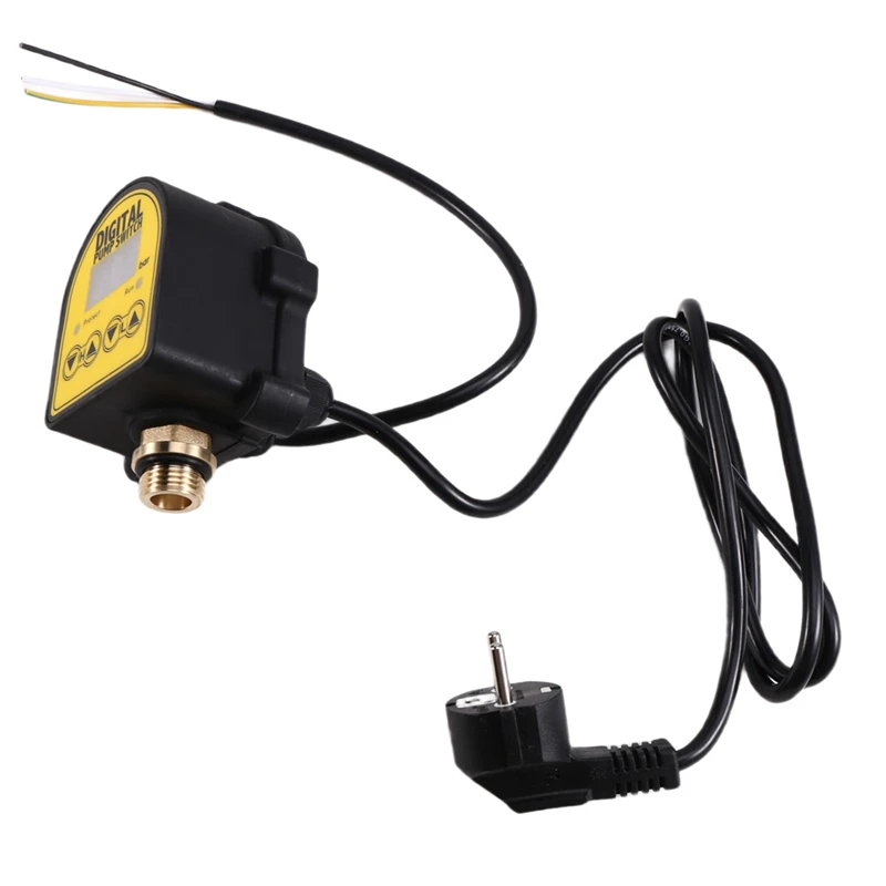 

Pressure Controller Switch 0-10Bar 1/2In Interface Water Oil Compressor 220V Digital Automatic Water Pump On/OFF EU Plug-N37R
