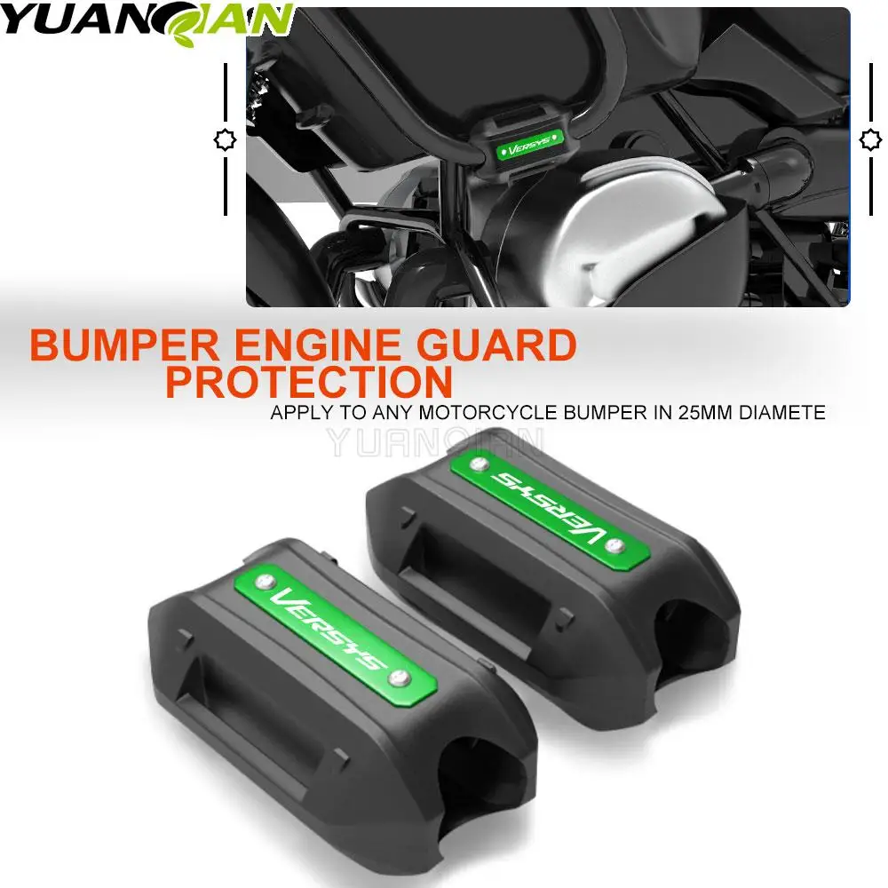 Motorcycle 25MM Engine Crash bar Protection bluemper Decorative Guared For KAWASAKI versys 1000 Versys650 Versys 300X 2008-2020