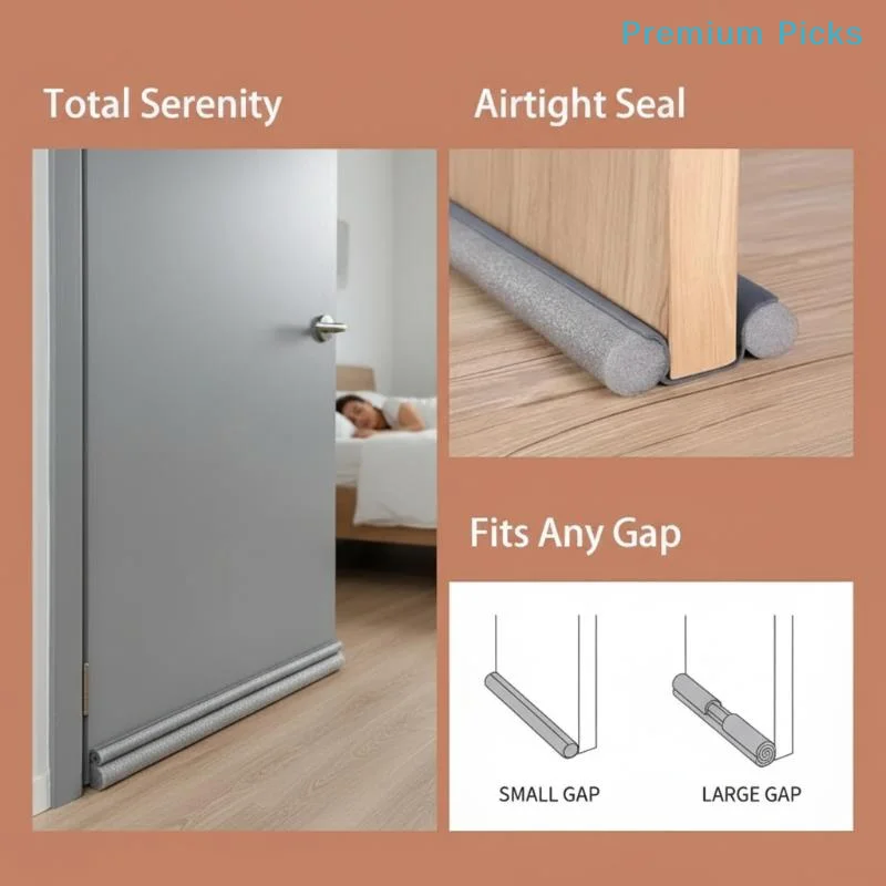 portableFlexible Under Door Soundproof Draft Stopper Anti Cold Bottom Seal Strip Noise Reducing Gap Blocker for Media Room Use
