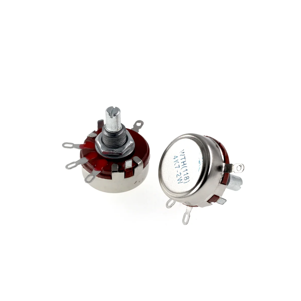 WTH118 2W 1A Potentiometer 1K 2.2K 4.7K 10K 22K 47K 100K 470K 1M WTH118-2W Round Shaft Carbon Rotary Taper Potentiometer