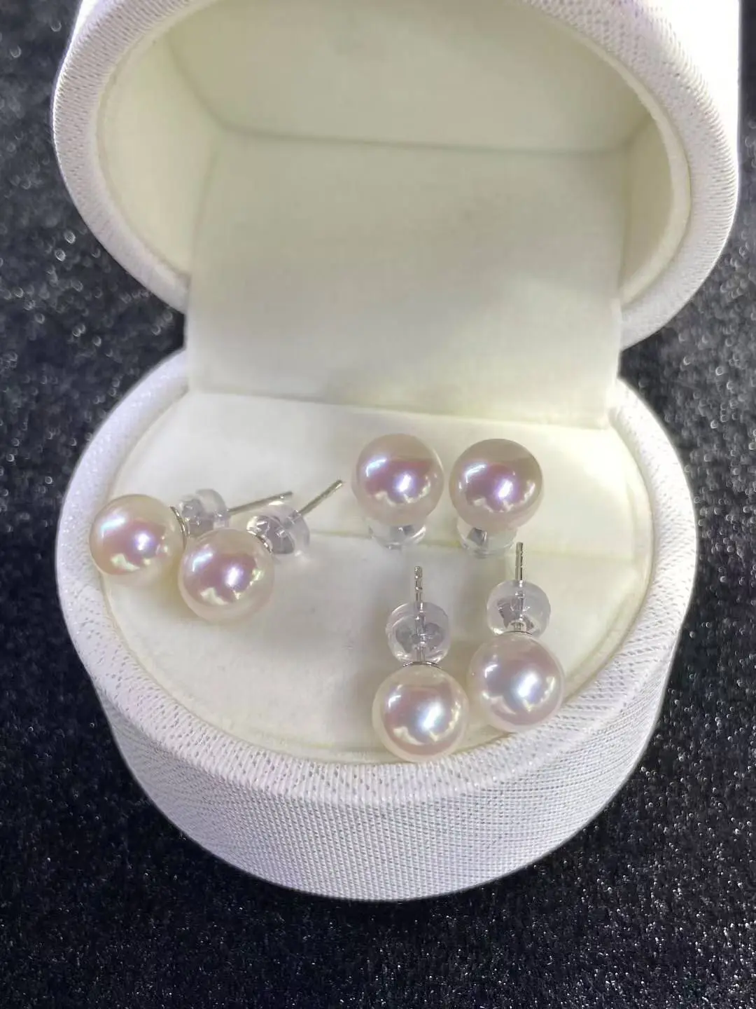 

1 pair/high-quality pearl AAAA9-10mm 10-11mm natural pearl earrings 925s