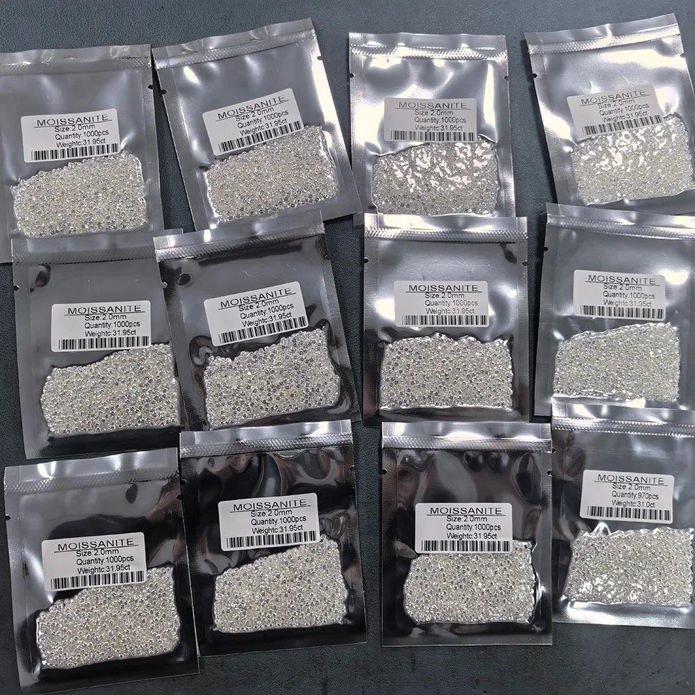 

Wholesale 1CT Small Size Loose Moissanites Stones D Color VVS1 0.7-2.9MM Gemstone Lab Grown Moissanite Diamonds