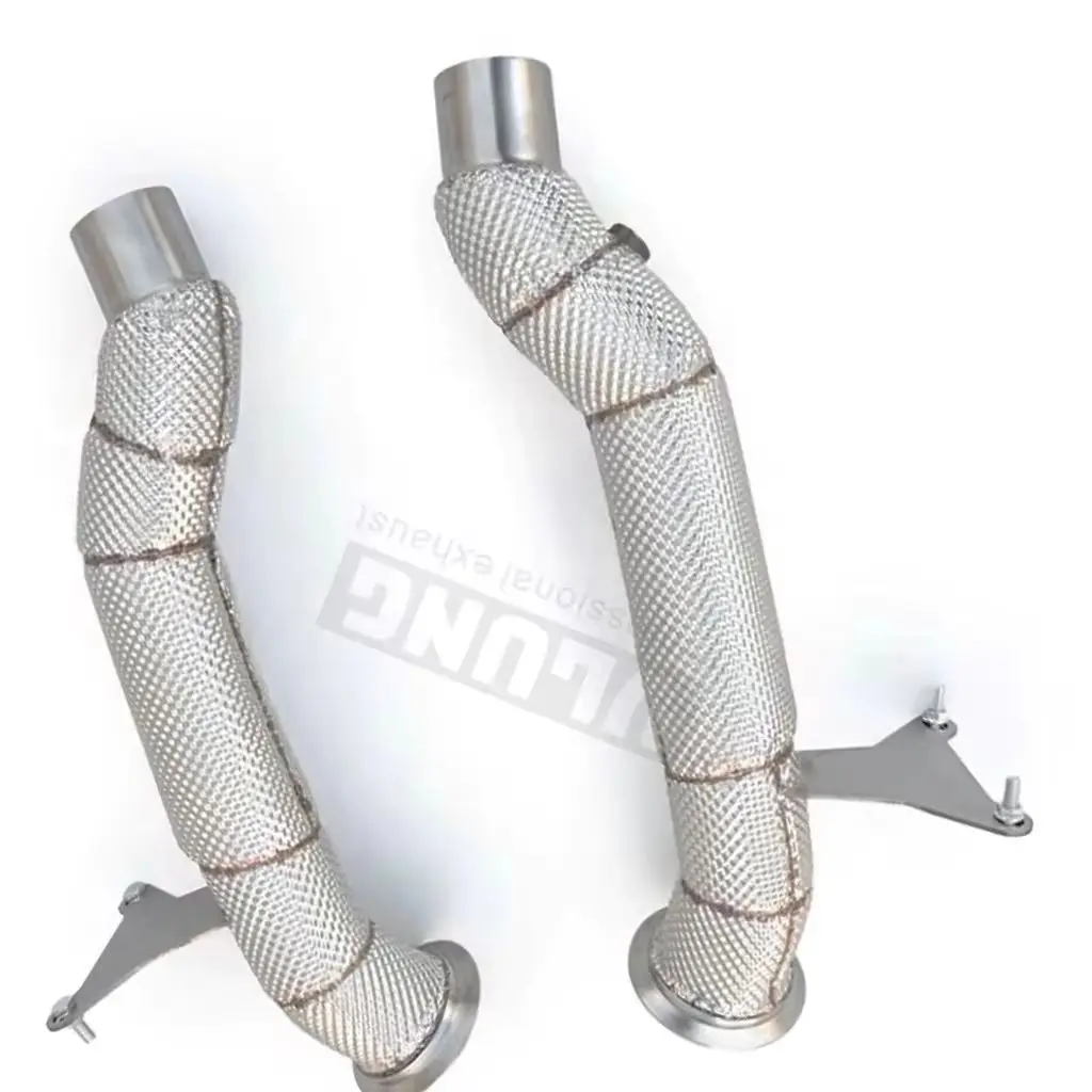 For Ferrari 458 4.5L V8 2009-2015 Stainless Steel Exhaust Downpipe High-Performance Replacement Non-Catalytic Downpipe
