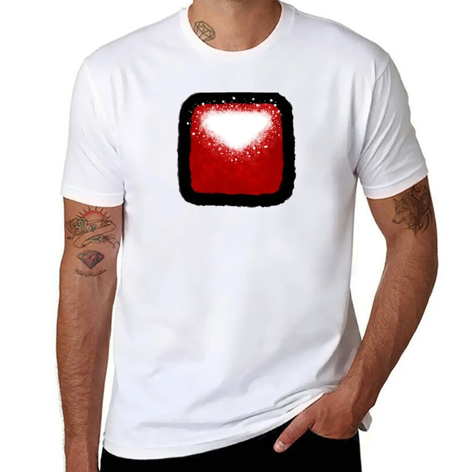 

Red Beat Saber Cube T-Shirt cotton t shirts man 100% t shirt personalised T-Shirt