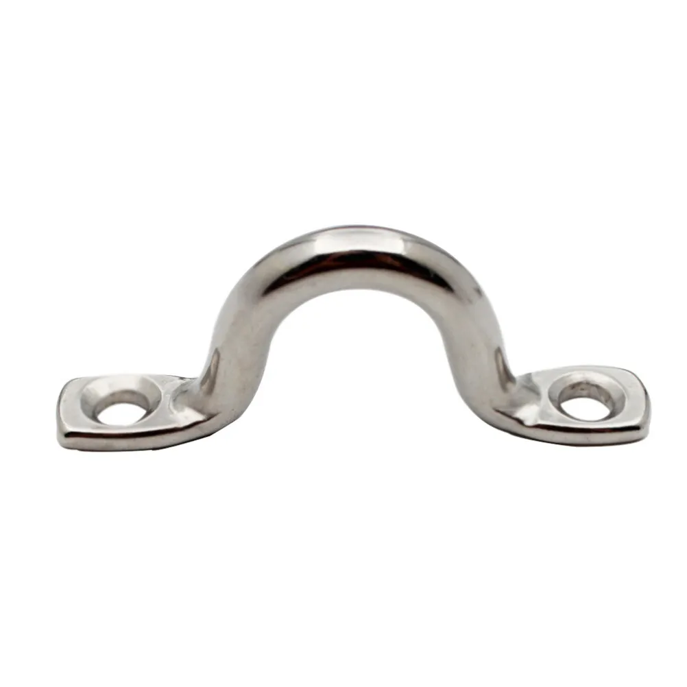 15Pcs Rustproof Stainless Steel Staple Ring Hook Eye Straps for Boat Deck Mounting Marine Accessories Kayak Canoe Dinghy