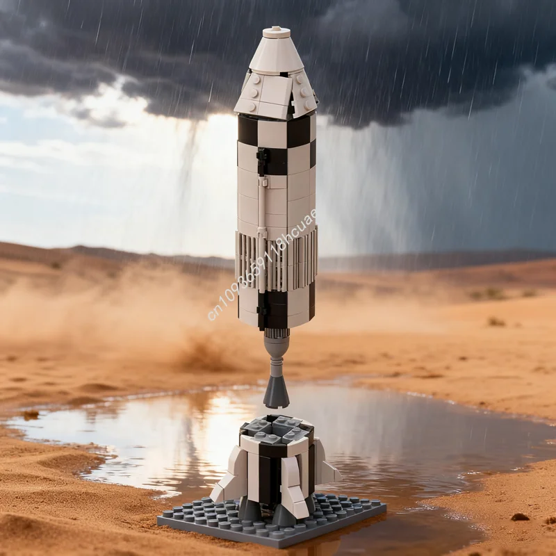 303 stks MOC Saturn V B 1 Geruite Model Bouwstenen Kerstcadeau Bouw Speelgoed Creatief Idee Onderwijs Baksteen Verjaardag