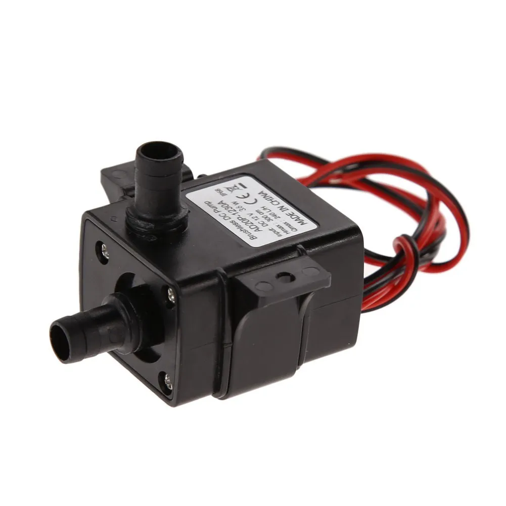 Ultra-quiet Electric Fish Tank Pump DC 12V 3M 240L/H Waterproof Pump Multifunction Performance Portable for Aquarium Pond