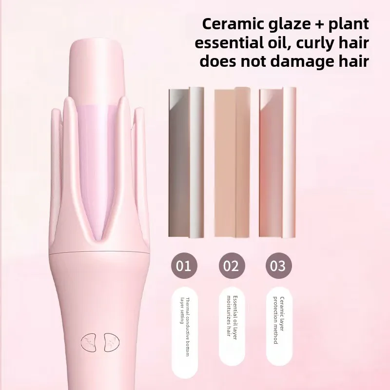 Fully Automatic Hair Curler Portable Curling Wand with Anti-Scald New Hair Curling Iron Anti-Tangle Hair Curler for Hair Styling