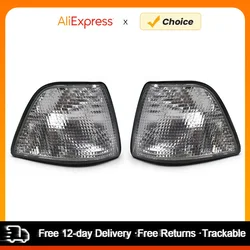 A Pair of Turn Signal Light With White Lens Replacement For BMW E36 318i 328i M3 Turn Signal Light  Plastic Material Left /Right