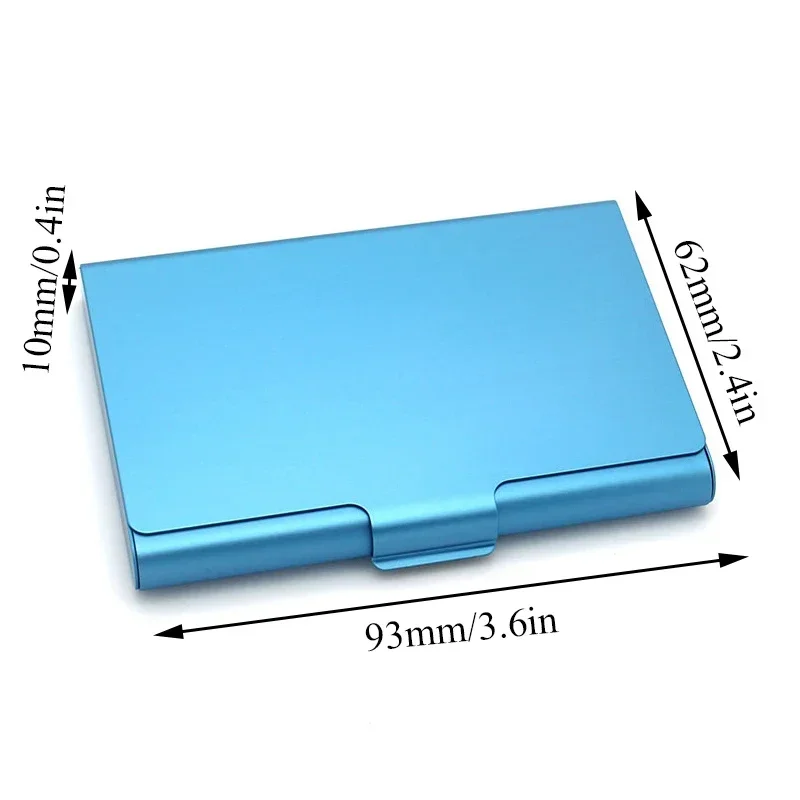 Aluminum Alloy Smooth Business Card Holder Case Solid Color Thickness Name ID Card Holder Credit Card Case Aluminum Box