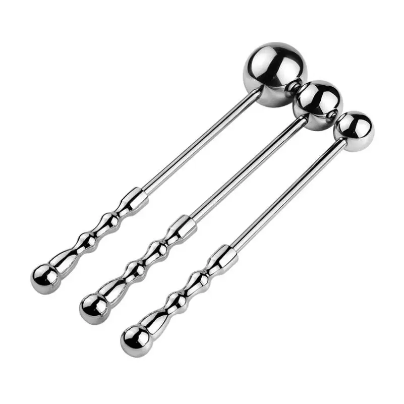 Stainless Steel Pat Spanking Hip Whip Flirt Handheld Long Anal Plug Anus Balls Prostate Massage Butt Dilator Masturbator Toy