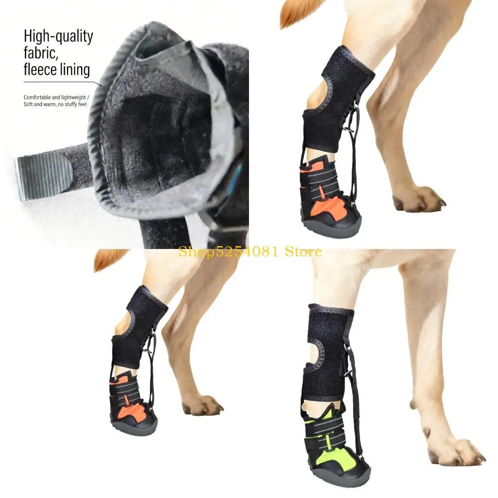 AXYC No Knuckling Boot Brace Drop Foot Brace with Reel for Dog Corrective Dog Shoes for Foot Issue,Improving Walking Gait