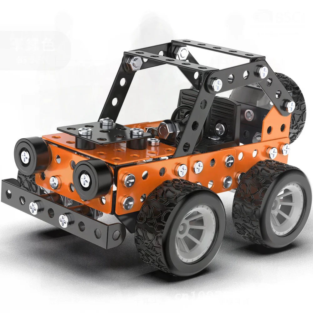 

Детские развивающие металлические строительные блоки, игрушка для бездорожья, джип, разборная модель, сборочный комплект, когнитивное развитие, интерактивное