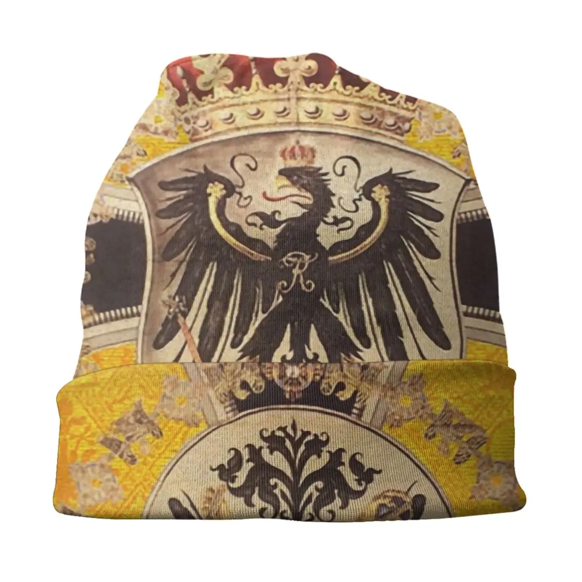 Vintage German Eagle Skullies Beanies Caps Cool Winter Warm Men Women Knitted Hats Adult Unisex Kingdom of Prussia Bonnet Hats