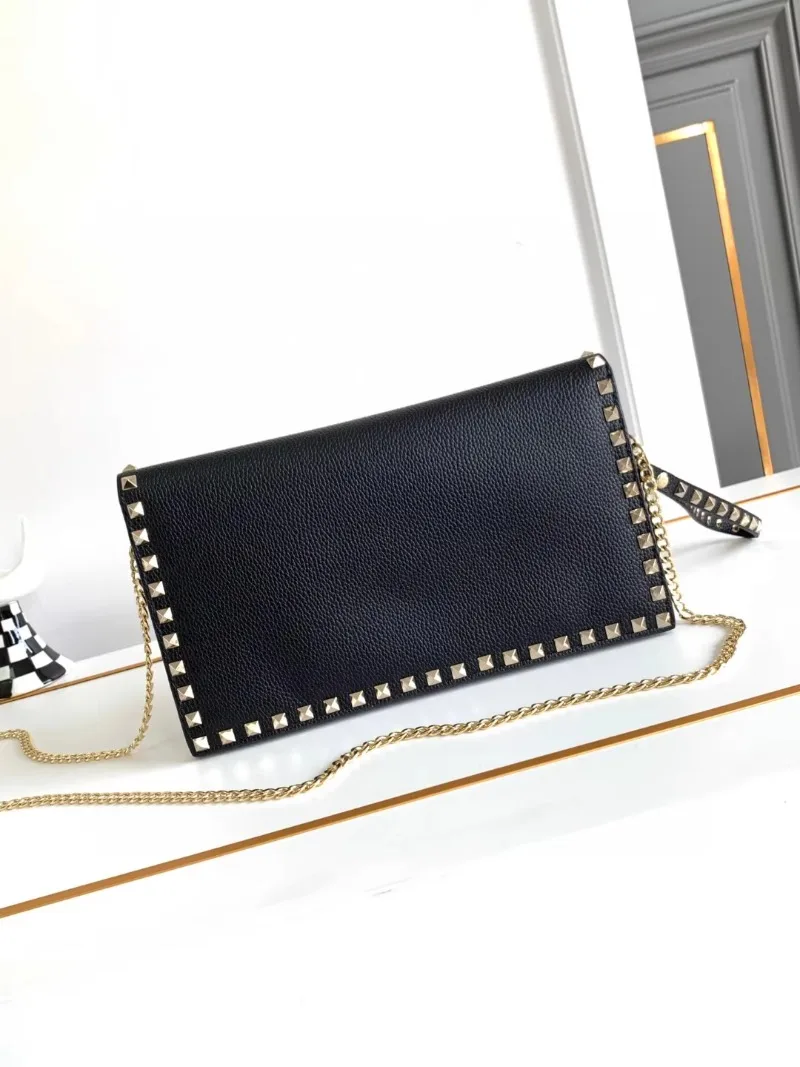 Brand New Fashion Rivet Soft Envelope Bag Designer Bag Women Luxury 2024 Small Black Ladies Hand Bags Luxury Ladies Evening Bags